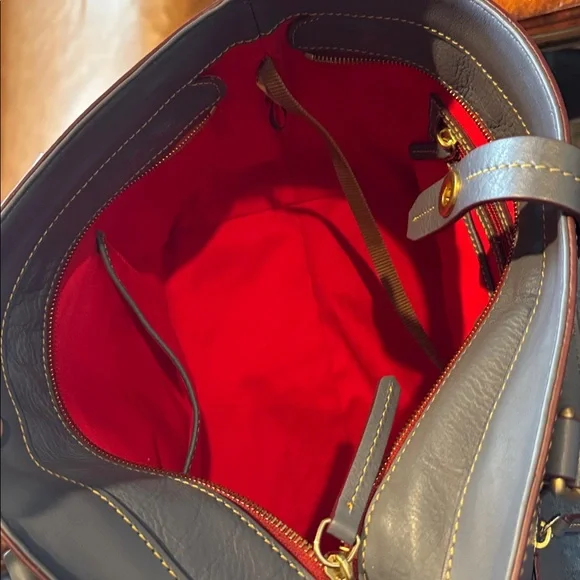 Dooney and Bourke Large Florentine Satchel Steel Blue - Picture 13 of 14